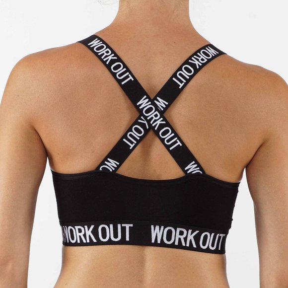 Sports Bra Cotton/Nylon Blend Yoga Bra - Picture 3 of 3